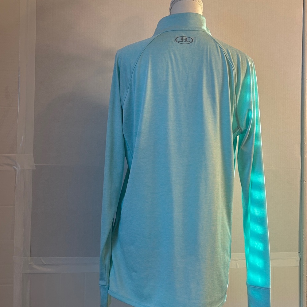 Under Armour Heat Gear Light Blue Quarter-Zip Loose Pullover Shirt. Sz XL - Picture 5 of 13